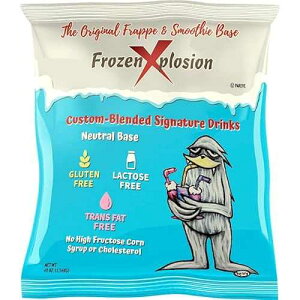 Frozen Xplosion Original Frappe & Smoothie Powder Mix Base, 3 lb. - Make Your Own Frappuccinos, Granitas, Soft Serve Ice Cream, and More - Neutral Taste, Shelf Stable - Dairy Free, Gluten Free Frozen X-plosion Fro
