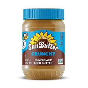 SunButter Crunch Sunflower Seed Butter, 16 oz Nut-Free Spread with 7g Plant-Based Protein, Roasted Rich & Savory Flavor, Smooth Texture Vegan, Kosher & Non-GMO SunButter Crunch Sunflower Seed Butter, 16 oz Nut-Free S