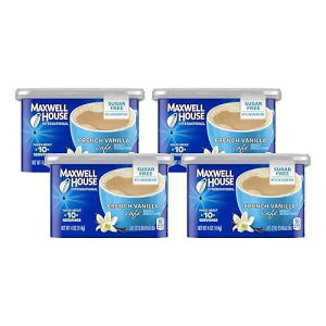 Maxwell House International �t�����` �o�j�� �V���K�[�t���[ �J�t�F �r�o���b�W �~�b�N�X 4 �I���X �L���j�X�^�[�A4 �p�b�N Maxwell House International French Vanilla Sugar Free Cafe Beverage Mix 4 oz Canisters, Pack of 