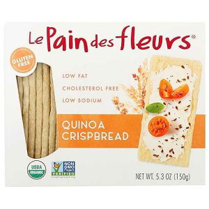 Le NXvubhA100% I[KjbNALkAA4.41 IX - 6 pbN Le Pain des Fleurs Le Crispbread, 100% Organic, Quinoa, 4.41 Oz - Pack of 6