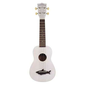 Makala MK-SS-WHT Shark Bridge Soprano Ukulele with Vintage Satin Finish - Great White Makala MK-SS-WHT Shark Bridge Soprano Ukulele with Vintage Satin Finish - Great White