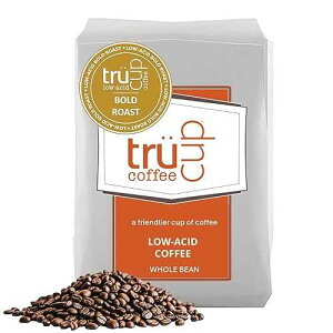 trucup Low Acid Coffee, Whole Bean Coffee Bold Roast 5 LB, Natural Water&Steam Process (60% Less Acid), Smooth Flavor, Stomach-Friendly Rich in TRUCUP tr cup Low Acid Coffee, Whole Bean Coffee Bold Roast 5 LB,