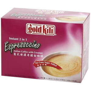 Gold Kili CX^g 2 in 1 GXvb\ C^A R[q[ N[}[t (Y)A6.3 IX (180g)A10܁A1 Gold Kili Instant 2 in 1 Espressccino Italian Coffee with Creamer (No Cane Sugar Added), 6.3 o