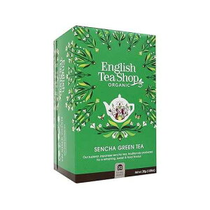 English Tea Shop �L�@�����Β� - �e�B�[�o�b�O�� 20 �܁A30g English Tea Shop Organic Sencha Green Tea - 20 Tea Bag Sachets, 30g