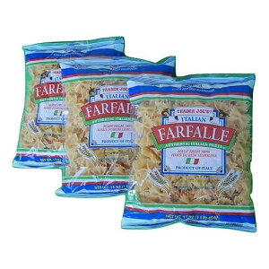Trader Joe's ���K�A���C�^���A�Y�t�@���t�@�b�����l�N�^�C�p�X�^�A1�|���h�o�b�O(3�p�b�N) Surgeark Trader Joe's Authentic Imported Italian Farfalle Bow Tie Pasta, 1-Lb Bag (Pack of 3)