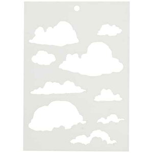 Stampers Anonymous Brett Weldele Stencils 6.5"X4.5", Clouds Stampers Anonymous Brett Weldele Stencils 6.5"X4.5", Clouds
