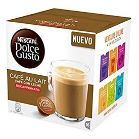 NESCAFÉ DOLCE GUSTO Nescafe DOLCE GUSTO Pods/ Capsules - CAFE AU LAIT DECAFFEINATED (NEW) = 16 count (pack of 3)