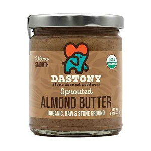 Dastony Organic Raw Sprouted Almond Butter, 8 oz Only One Ingredient Vegan, Paleo and Keto Friendly, Non GMO, Gluten-free - Pack of 1 Dastony Organic Raw Sprouted Almond Butter, 8 oz Only One Ingredient Vegan, Pale