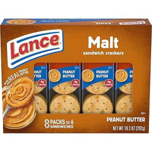 Lance Sandwich Crackers, Malt with Peanut Butter, 8 Ct Box