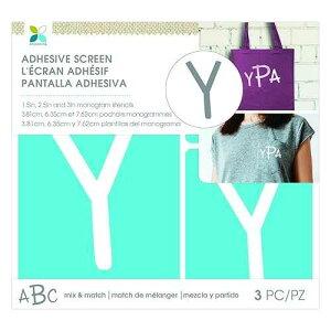 Momenta Y Fun �t�H���g ���m�O���� �X�N���[�� �X�e���V���A�u���[ Momenta Y Fun Font Monogram Screen Stencil, Blue