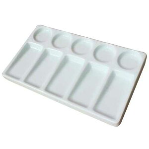 Watercolor Palette Tray 10-Well Rectangular Shape Porcelain Leak Proof Ceramic ting Palette for ters Students or Art (White) rosenice Watercolor Palette Tray 10-Well Rectangular Shape Porcelain Leak Proof Ceramic ting Palet