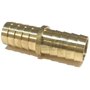 EDGE INDUSTRIAL 5/8" Hose ID Brass Hose Barb SPLICER Union Fitting Fuel / AIR / Water / Oil / Gas / WOG (Qty 1)