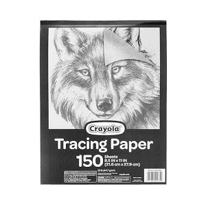 Crayola Tracing Paper 8 1/2h X 11h, Transparent Vellum Paper for Tracing Pads, 150 Sheets [Amazon Exclusive] Crayola Tracing Paper 8 1/2 X 11 , Transparent Vellum Paper for Tracing Pads, 150 Sheets [Amazon Exclus