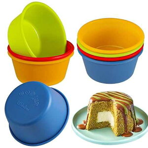 Webake Silicone Cupcake Baking Cups Set of 8, Air Fryer Muffin Pan Jumbo Muffin Liners Reusable Large Individual Muffin Tin, 3.5 Inch Mini Cake Pan Salad Dressing Container, BPA Free