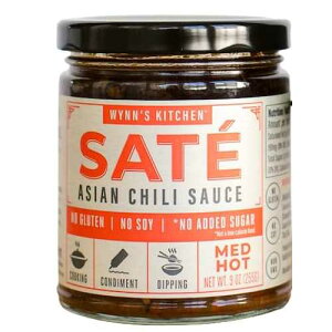 ウィンズ キッチン サテ アジアン チリソース (ケト、砂糖不使用、パレオ、すべて天然成分、MSG不使用、グルテンフリー) Wynn's Kitchen Sate Asian Chili Sauce (KETO, Sugar Free, Paleo, All Natural Ingredients, No