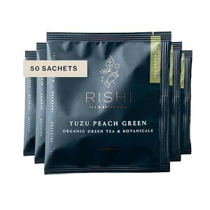 Rishi Tea Yuzu Peach Green Tea - Organic Loose Leaf Green & Herbal Blend, Naturally Sweet & Low Caffeine, Enjoy Hot or Iced - 50 Count Rishi Tea Yuzu Peach Green Tea - Organic Loose Leaf Green & Herbal Blend,