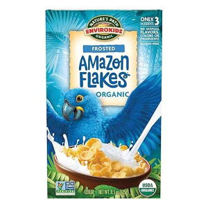 EnviroKidz Organic Amazon Frosted Flakes Cereal, 11.5 oz (Pack of 12), Gluten Free, Non-GMO, by Nature's Path