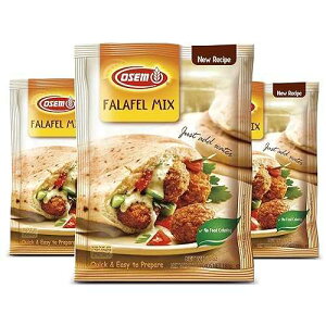 Osem Falafel Mix - Fast & Easy Mix for Falafel Balls or Burgers, Chickpea Flour and Seasoning, Use for Wraps or Salad, Just Add Water - 6.3 oz Bag (Pack of 3) Osem Falafel Mix - Fast & Easy Mix for Falafel