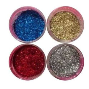 Disco Cake AMERICAN SET (4 colors) American Blue, American red, American gold, American Silver, 5 GRAMS EACH CONTAINER, for cakes, cupcakes, fondant, decorating, cake pops By Oh! Sweet Art