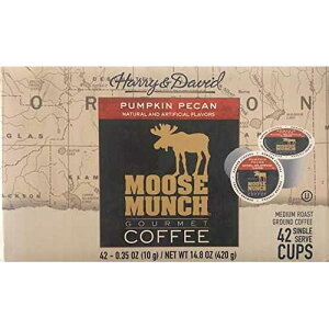 [X}`OR[q[ pvLs[JA~fBA[Xg 42VOT[uJbv Harry & David Moose Munch Gourmet Coffee Pumpkin Pecan, Medium Roast 42 Single Serve Cups
