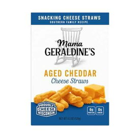 Mama Geraldine's - Aged Cheddar Cheese Straws - 4.5 Ounce, 6 Pack - Crisps, Chips, Gourmet Baked Snacks, Bite Sized Cheese Straw Snacks for Appetizer