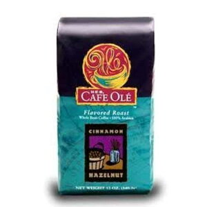 HEB Cafe Ole Whole Bean Coffee 12oz Bag (Pack of 3) (Cinnamon Hazelnut - Medium Dark Roast (Full City))