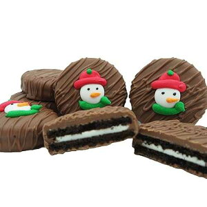 Philadelphia Candies Milk Chocolate Covered OREO Cookies, Winter Snowman Face Net Wt 8 oz