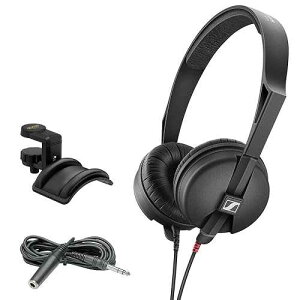 Sennheiser HD 25 LIGHT ���j�^�[�w�b�h�t�H�� �w�b�h�t�H���z���_�[�� 10 �t�B�[�g�����P�[�u���t�� Sennheiser HD 25 LIGHT Monitor Headphones with Headphone Holder & 10' Extension Cable