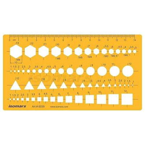 FineArt Combination Shapes Symbols Drawing Drafting Template Stencil - Yellow