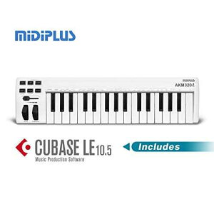MIDIPLUS AKM320L MIDI �L�[�{�[�h �R���g���[���[�A�z���C�g�A32 �L�[ MIDIPLUS AKM320L MIDI Keyboard Controller, white, 32-key