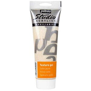 PEBEO Sand Texture Gel Studio Acrylics Auxiliaries, Yellow