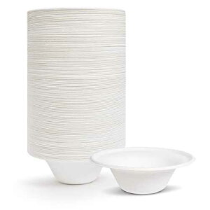 Upper Midland Products �����𐫏��^���{�E�� 8 �I���X 125 �p�b�N Upper Midland Products Biodegradable Small Paper Bowls 8 Oz 125 Pack