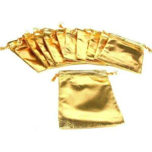 FindingKing 12 �|�[�` �S�[���h �M�t�g�o�b�O �В� �W���G���[ 4�C���` FindingKing 12 Pouches Gold Gift Bag Drawstring Jewelry 4
