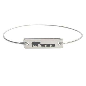 }} xA uXbg 3 JuXt }}̒aMtg ẽxr[V[ WG[ oO σTCY  Frosted Willow Mama Bear Bracelet with 3 Cubs Mom Birthday Gift Mother Baby Shower Jewelry Ban