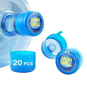 3 & 5 KEH[^[WOLbvpڂh~{gLbvA`XvbVs[pbN 20  JVIGUE 3 & 5 Gallon Water Jug Cap Replacement Non Spill Bottle Caps Peel Pack of 20
