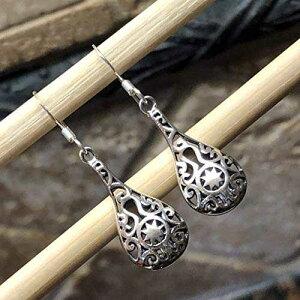 �A�[���f�R �t�B���O���[ 925 �\���b�h �X�^�[�����O �V���o�[ �C�������O 35mm Natural Rocks by Kala Art Deco Filigree 925 Solid Sterling Silver Earrings 35mm