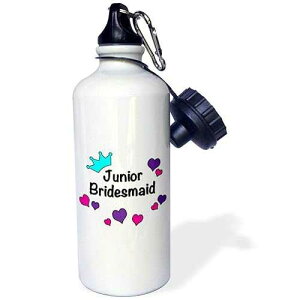 3dRose Junior Bridesmaid Straw Water Bottle