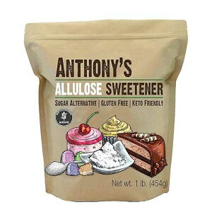 Anthony's �A�����[�X�Ö����A1 �|���h�A�o�b�`�e�X�g�ς݃O���e���t���[�A�P�g�t�����h���[�ȍ�����֕i�A�����Y�������[���A��J�����[ Anthony's Allulose Sweetener, 1 lb, Batch Tested Gluten Free, Keto Fr