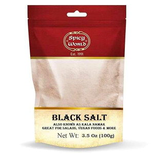 ???? ?? ?? ?? ?? ?? ?? 99 ?? - ??, ??, ???, ?GMO & ?? Spicy World Kala Namak Indian Black Salt 3.5 oz - Vegan, Pure, Unrefined, Non-GMO & Natural G