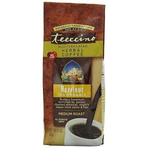 Teeccino Herbal Coffee, Mediterranean Hazelnut, Caffeine-Free 11-Ounce Bags (Pack of 3)