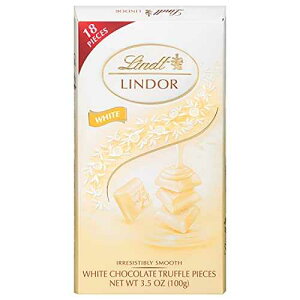 Lindt LINDOR �z���C�g�`���R���[�g�g�����t�o�[�A���炩�łƂ낯��g�����t�Z���^�[�̃z���C�g�`���R���[�g�L�����f�B�A�M�t�g�ɍœK�A3.5�I���X �o�[ (12 �p�b�N) Lindt LINDOR White Chocolate Truffle 