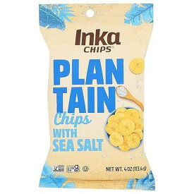 インカプランテンチップス、海塩、4オンス Inka Crops Inka Plantain Chips, Sea Salt, 4 Ounce