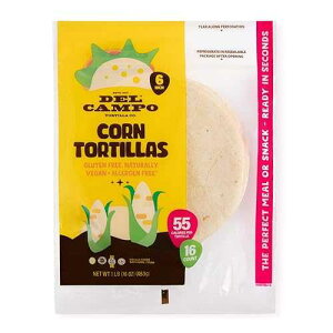 Del Campo Soft Corn Tortillas ? 6 Inch Round 1 Lb. Bag. 100% Delicious, Gluten Free and All-Corn Authentic Mexican Food. Many Serving Options: Wraps, Tacos, Quesadillas or Burritos, Kosher. (16ct.) Del Campo Torti
