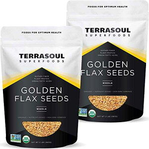 Terrasoul Superfoods Organic Golden Flax Seeds, 4 Lbs (2 Pack) - Fiber / Protein / Omega Fats... Terrasoul Superfoods Organic Golden Flax Seeds, 4 Lbs (2 Pack) - Fiber / Protein / Omega Fats