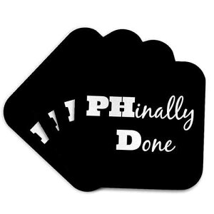 3dRose CST_216379_1 PHD, Phinally Done-Soft Coasters, Set of 4 3dRose CST_216379_1 PHD, Phinally Done-Soft Coasters, Set of 4