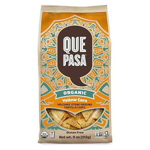 Que Pasa Organic Yellow Corn Tortilla Chips, 11 oz (Pack of 1), Gluten Free, Non-GMO, by Nature's Path