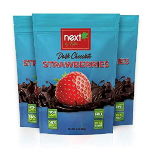 Next by Nature �_�[�N�`���R���[�g �X�g���x���[ 3 �I���X �o�b�O (3 �p�b�N) Next by Nature Dark Chocolate Strawberry 3 oz Bag (Pack of 3)