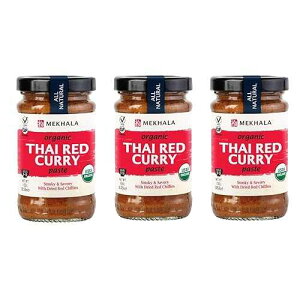 ??? ??? ?? ?? ?? ???? ?? 3?. ??. ??? ??. ?? ???. ???. ??? (3x99??) Mekhala Organic Thai Red Curry Paste Value 3-Pack. VEGAN. GLUTEN-FREE. NO ADDED SUGAR. Versatile. HOT (3x3.5oz)
