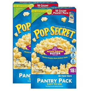 �m�� Pop Secret Microwave Popcorn, Movie Theater Butter Flavor, 2 Boxes, 18 Bags Each,3 Ounce (Pack of 36)