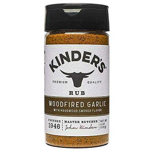 Kinder's Organic Woodfired Garlic Rub, Premium Quality Seasoning, MSG Free and USDA Certified Organic, 6 oz Kinder's Organic Woodfired Garlic Rub, Premium Quality Seasoning, MSG Free and USDA Certified Organic, 6 oz